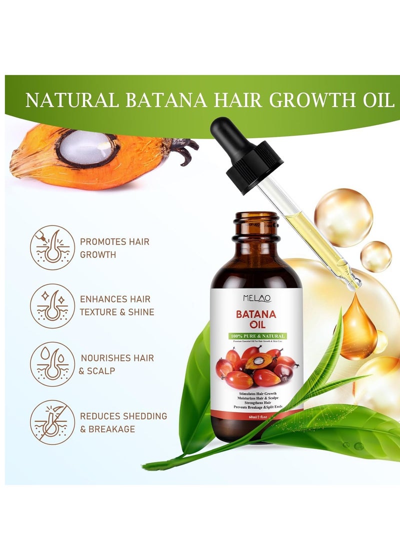 Mererke_Pretty Organic Raw Batana Oil For Hair Growth & Skin Care, Prevents Breakage & Split Ends, Moisturizes Hair & Scalp, For All Hair Typesc