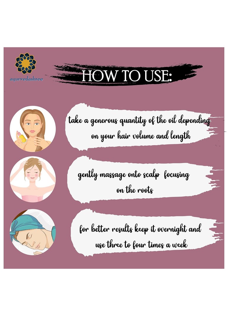 Hair Oil with Red Onion, Black Seed, Coconut, Almond, and Sesame - 100 Ml 3.38 fl oz - Natural Ingredients, Healthy Scalp, Shine, and Growth Support