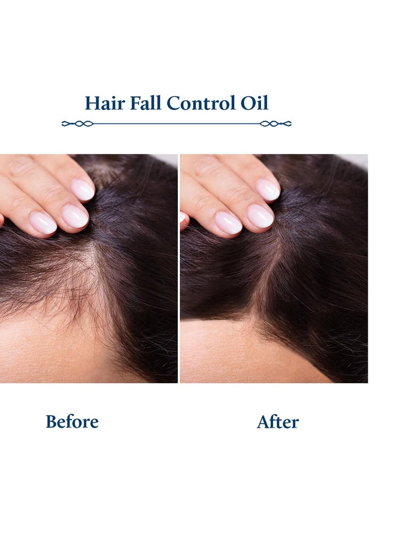 Blue Nectar Briganantadi Hair Fall control & Healthy Scalp Oil | Non Sticky Perfect Hair Fall Oil for Women & Men Hair growth (9 Herbs, 6.7Fl Oz)