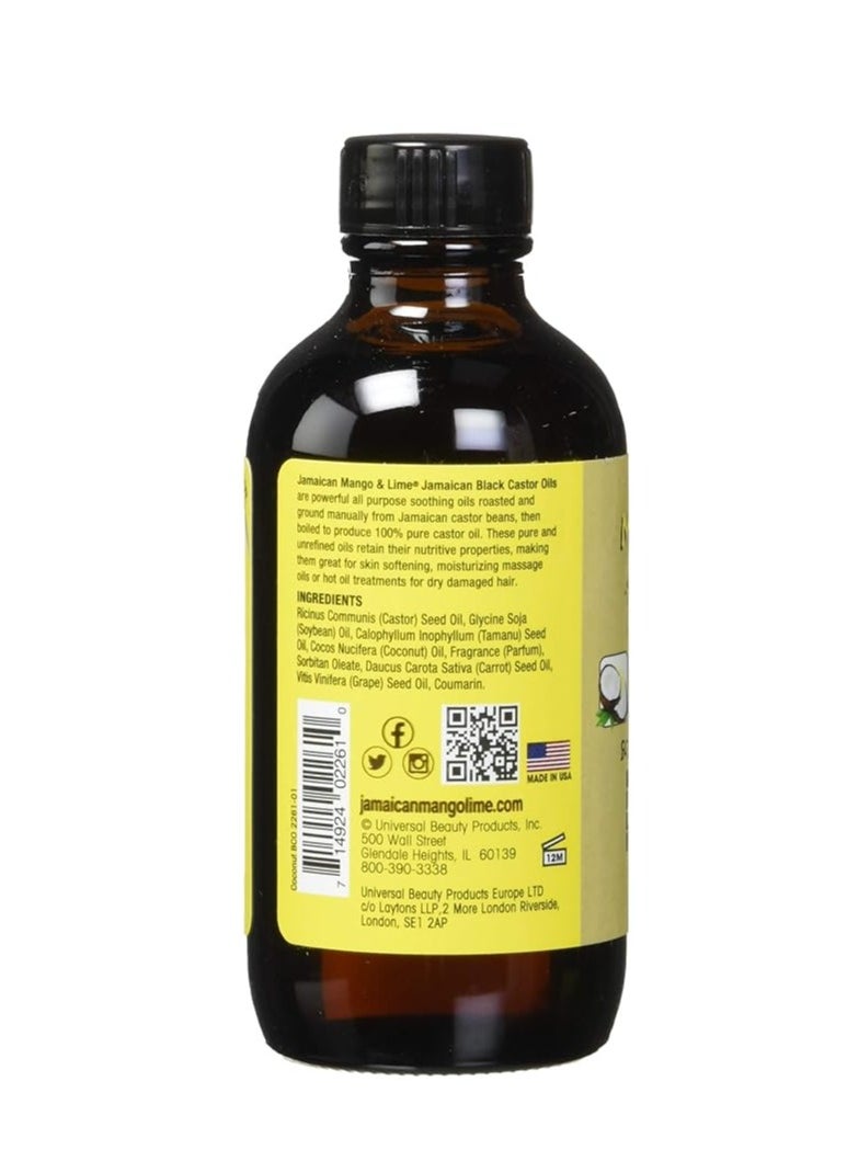 Jamaican Mango & Lime Black Castor Oil With Coconut, 4 oz (Pack of 2)