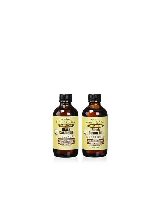 Jamaican Mango & Lime Black Castor Oil With Coconut, 4 oz (Pack of 2)
