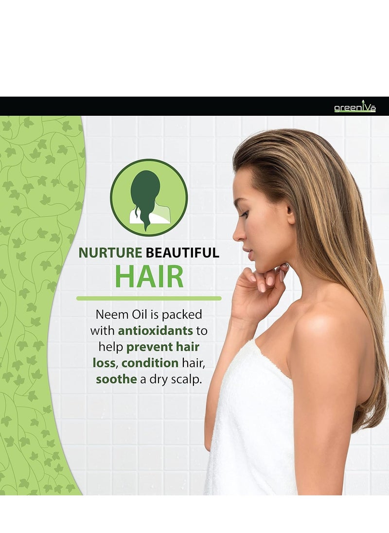 GreenIVe - Neem Oil - 100% Organically Grown Neem Oil - Cold Pressed Virgin Neem Oil - Exclusively on Amazon (16 Ounce)