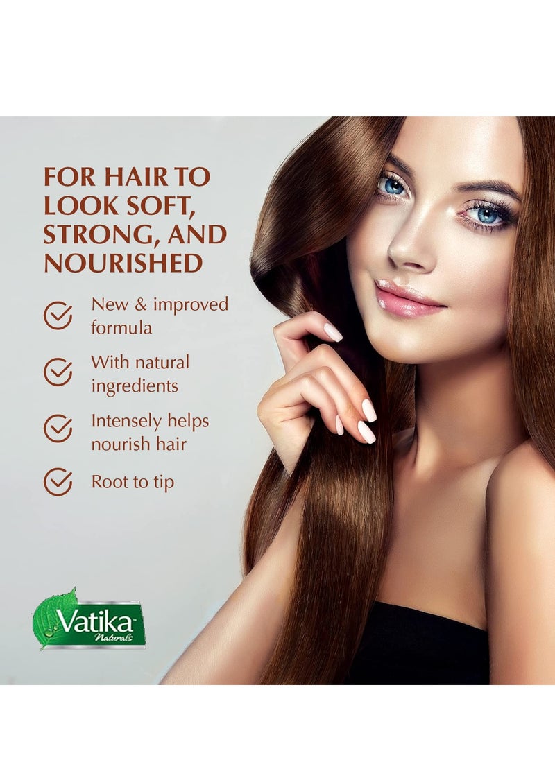 Dabur Vatika Naturals Enriched Hair Oil - Natural Moisturizing, Strengthening & Hair Oil for Healthy Scalp, Nourishing Hair Oil for Soft, Manageable, and Silky Hair From Root to Tip (Olive, Pack of 3)