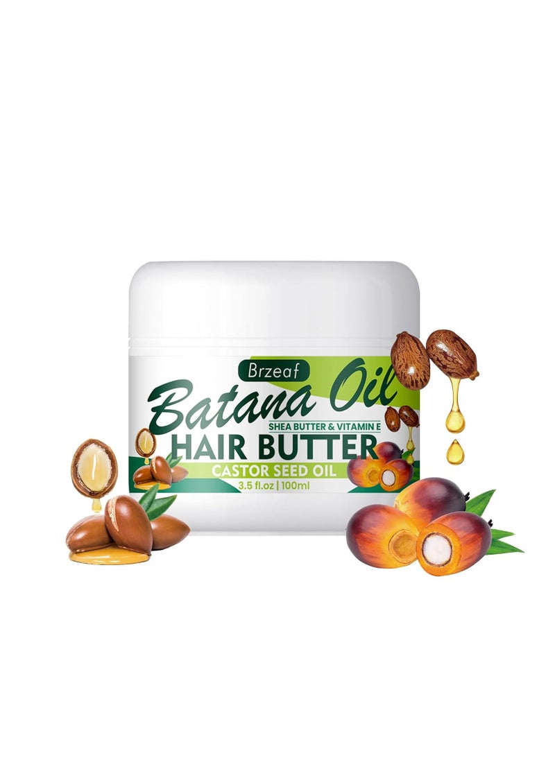Brzeaf Natural Raw Batana Oil for Women & Men Hair Growth, 3.5 Fluid Ounces - Hair Treatment Oils for All Hair Types, Moisturizing and Nourishing Hair Oil