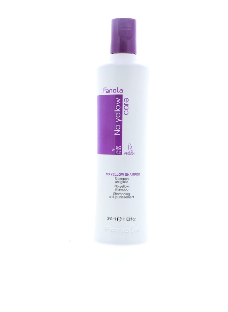 Fanola No Yellow Shampoo With Purple Violet Pigments To Eliminate Unwanted Yellow Tones & Brassiness In Platinum, Light Blonde, Gray, Bleached, or Highlighted Hair 11.83oz