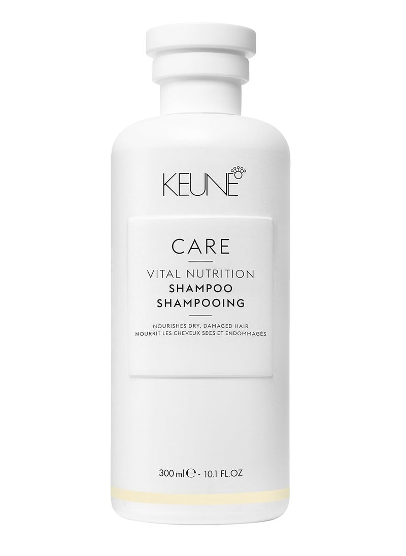 Keune Care Vital Nutrition Shampoo, Intense nourishing & Moisturizing Cleanser for Dry or Damaged Hair, 10.1 Fl Oz