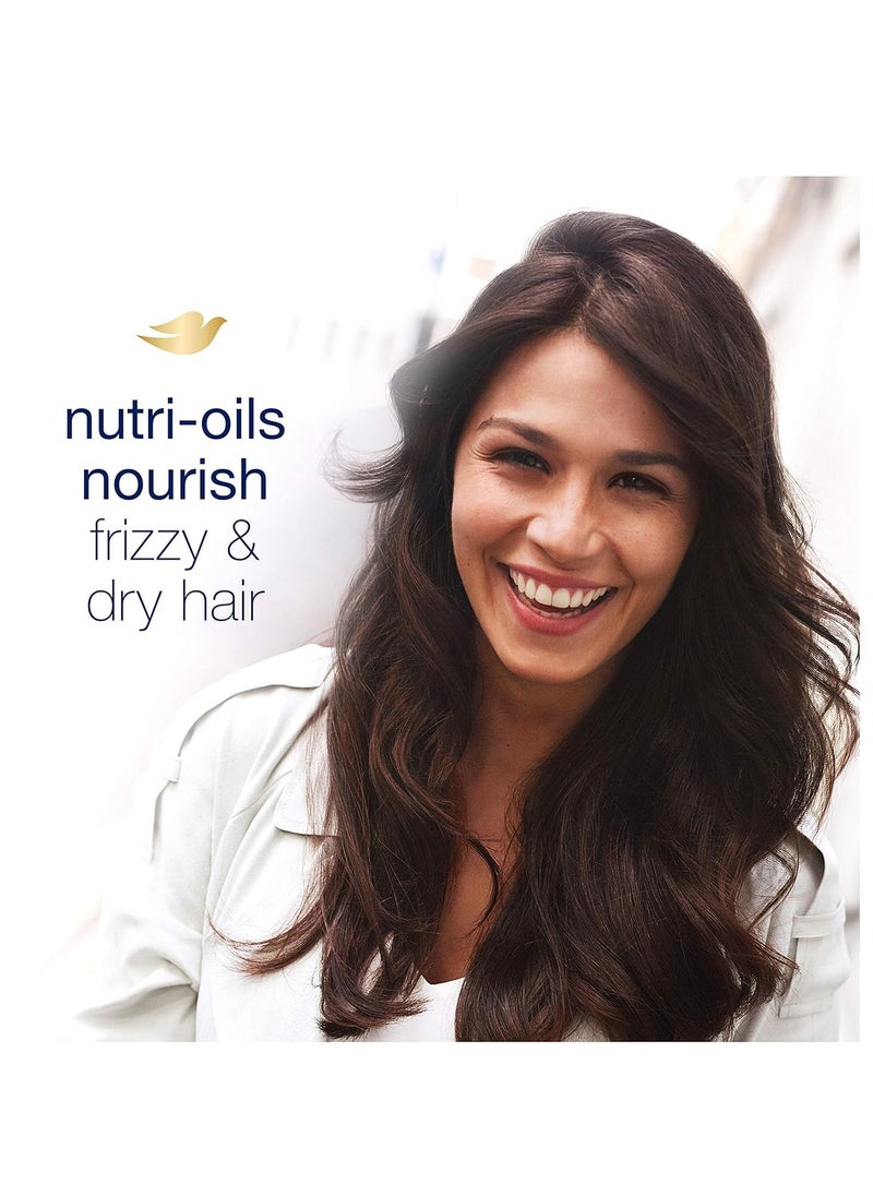 Dove Nutritive Solutions Dry Hair Shampoo for Frizz Control Oil Therapy with Nutri-Oils Moisturizing Shampoo Formula Smooths Hair 12 oz, 4 Count