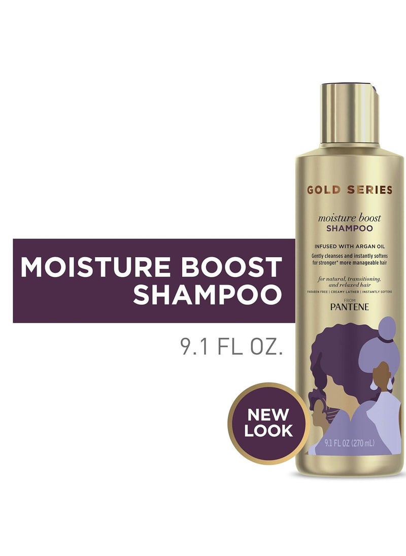 Pantene ProV Gold Series Boost, Moisture Shampoo, 9.1 Fl Oz