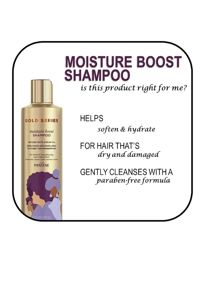Pantene ProV Gold Series Boost, Moisture Shampoo, 9.1 Fl Oz