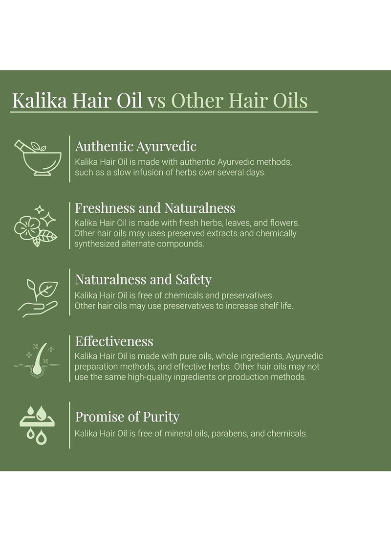 Satthwa Kalika Hair Oil, 150Ml Ayurvedic Anti-Grey Solution For Unisex With Ridge Gourd, Hibiscus, Bhringraj For Darkening Hair, Delays Greying, Strengthens, Adds Shine & Reduces Hair Fall