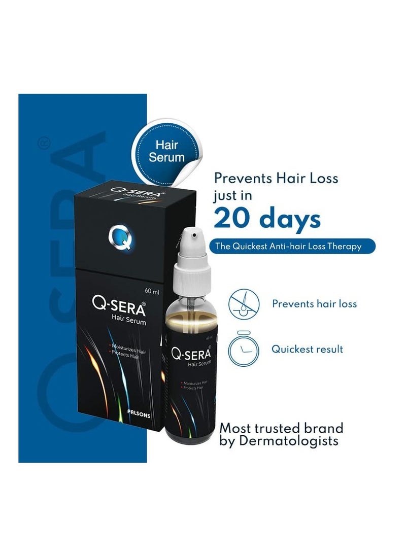 Q-Sera Hair Serum for Thick Hair With Unique Damage Repair Formula With Milk Based Anti-Inflammatory Cytokines for Quick Hair-Fall Control