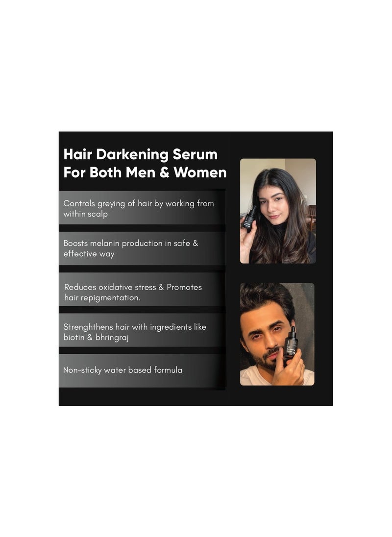Masofta Anti Grey Hair Darkening Serum with Arcolys & Melano Gray For controlling Hair Greying | For Both Men & Women | Works for Hair & Beard | 30ML