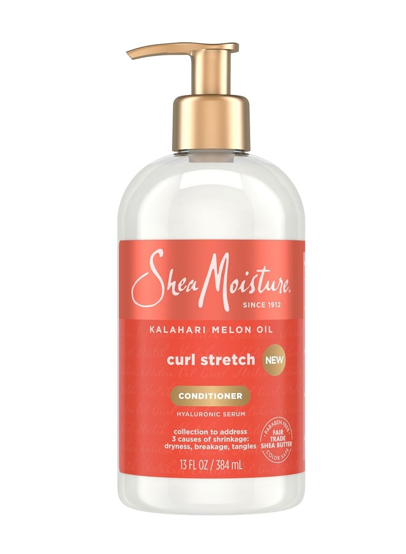 SheaMoisture Curl Stretch Conditioner Kalahari Melon Oil Infused with Hyaluronic Serum, Hydration Hero Deeply Moisturizes and Repairs Damage, for Easy Detangling and Styling 13 Fl Oz