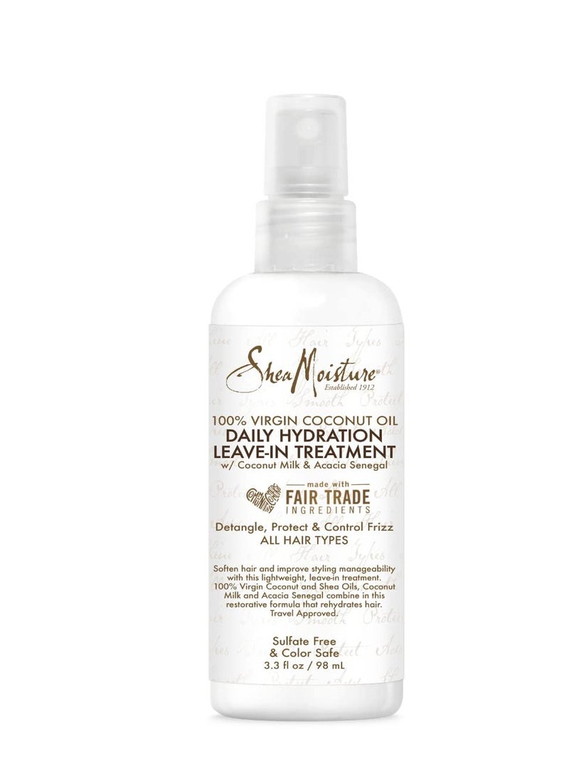 Shea Moisture, 100% Virgin Coconut Oil Daily Hydration Leave In Treatment, 3.3 Ounce