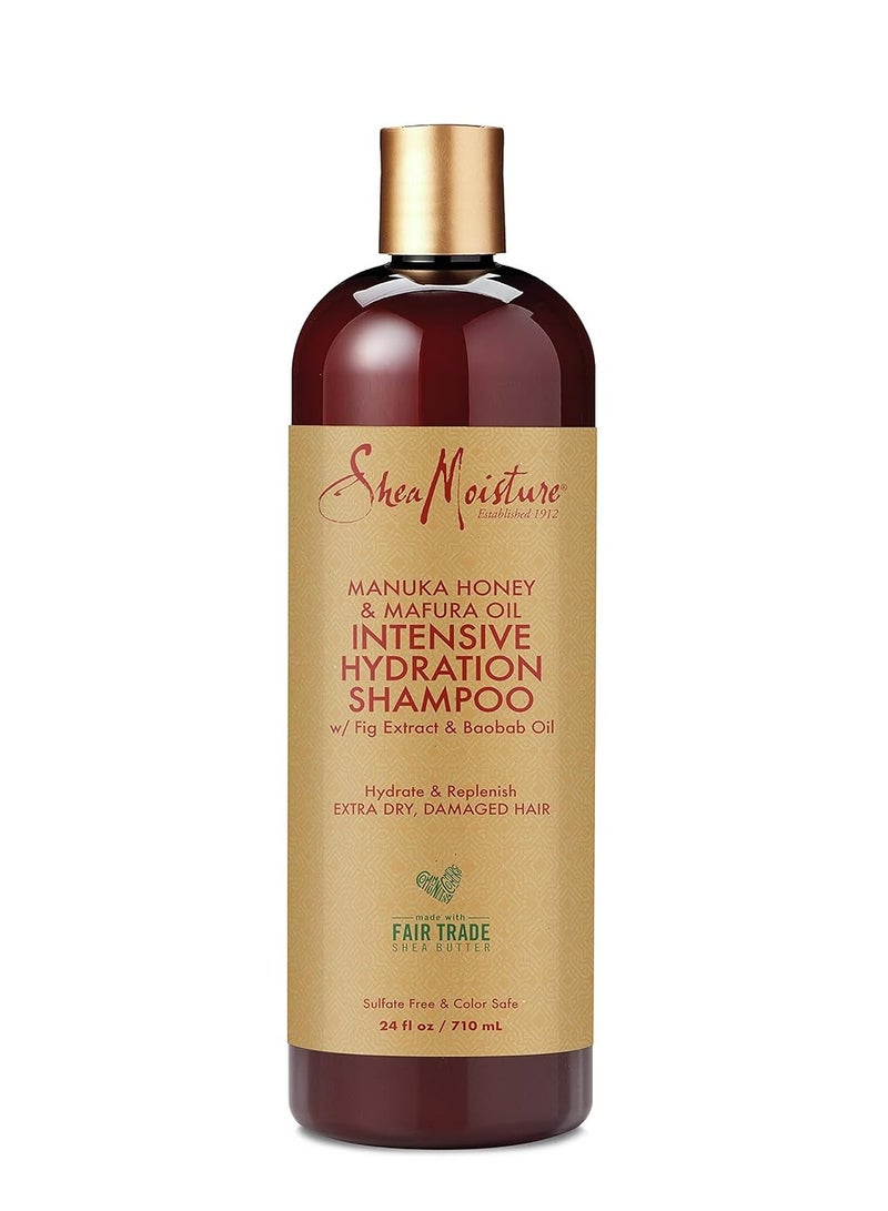 SheaMoisture Intensive Hydration Shampoo for Dry, Damaged Hair Manuka Honey & Mafura Oil Sulfate-Free 24oz