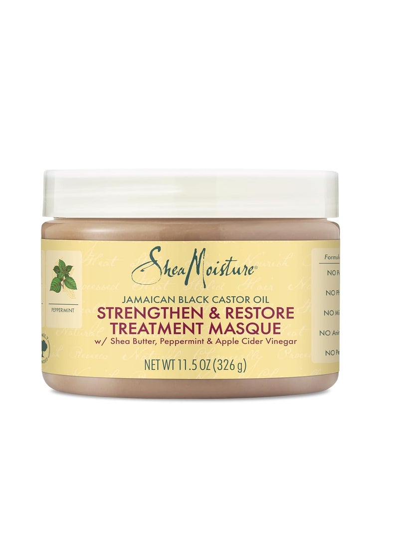 SheaMoisture Jamaican Black Castor Oil Treatment Masque Jamaican Black Castor Oil For Dry Hair Paraben Free Hair Mask 11.5 oz