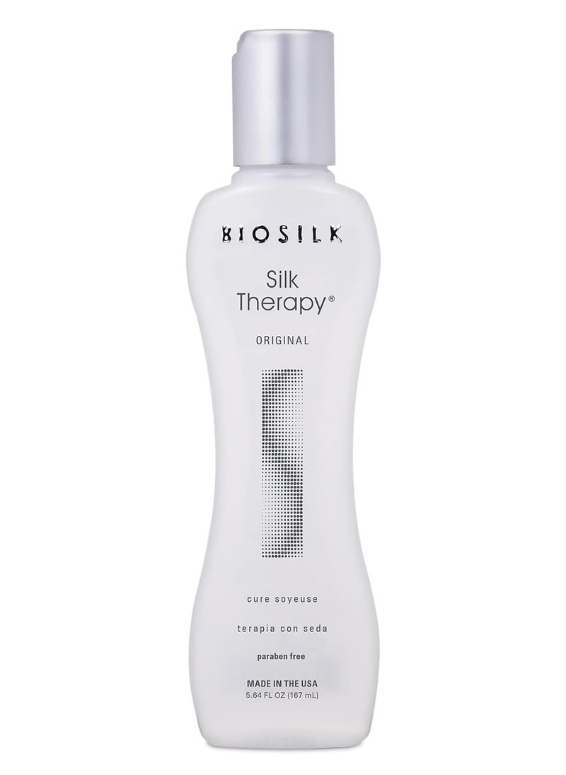 BioSilk Silk Therapy Original, Reconstructing Treatment For Adding Shine & Helping Prevent Split Ends, Sulfate, Paraben, & Cruelty-Free, 5.64 Oz