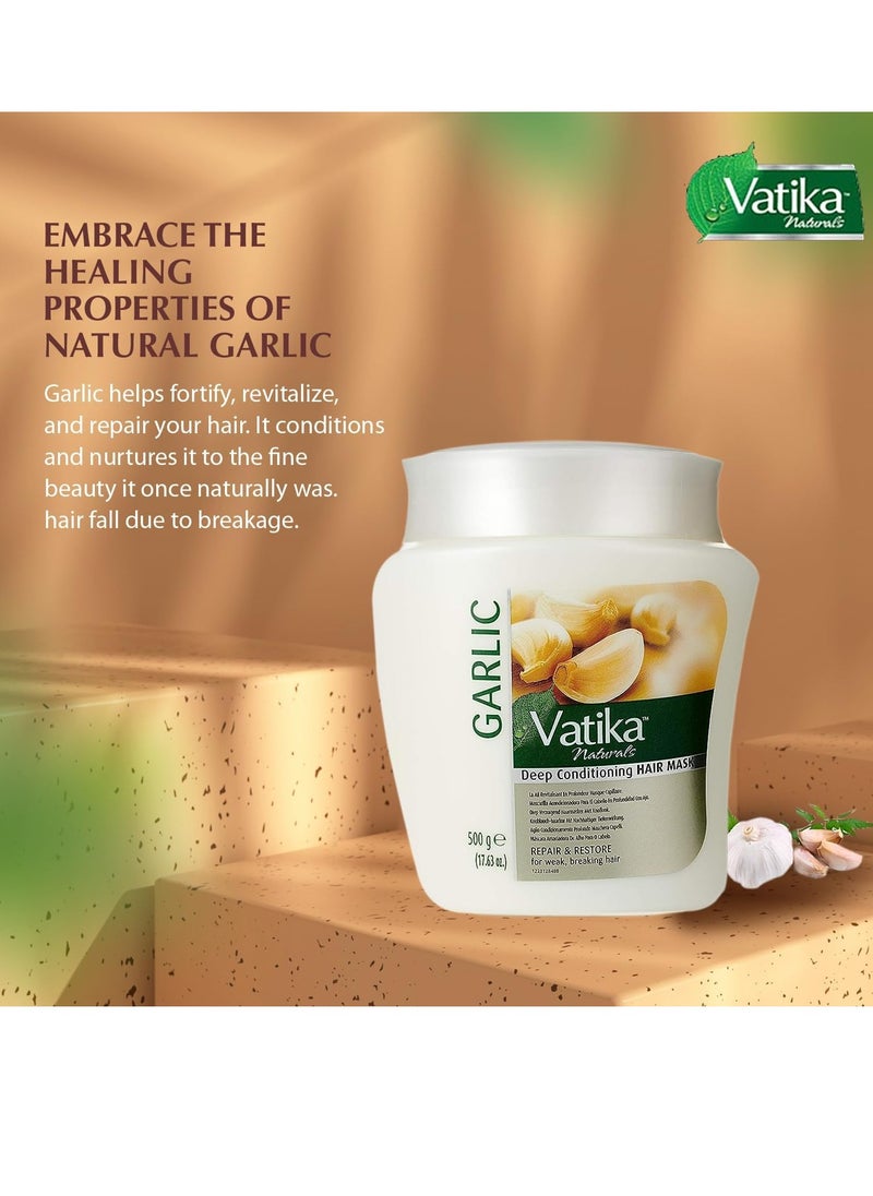 Dabur Vatika Naturals Garlic Hair Mask Conditioning Cream, 500 Gram