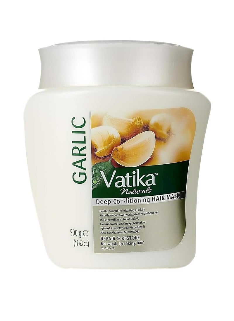 Dabur Vatika Naturals Garlic Hair Mask Conditioning Cream, 500 Gram