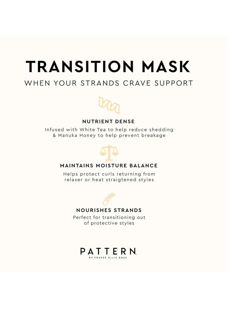 PATTERN Beauty by Tracee Ellis Ross Transition Mask, 11 Fl Oz, Breakage Barrier Hair Mask for Curlies, Coilies and Tight-Textures, 3a-4c