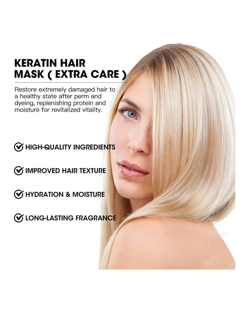 Keratin Hair Mask & Deep Conditioner, Hydrating & Deep Conditioning Repair with Wheat Protein & Argan Oil for Dry, Damaged, or Color-Treated Hair, Anti-Frizz Hair Treatment - 17.5 Oz.