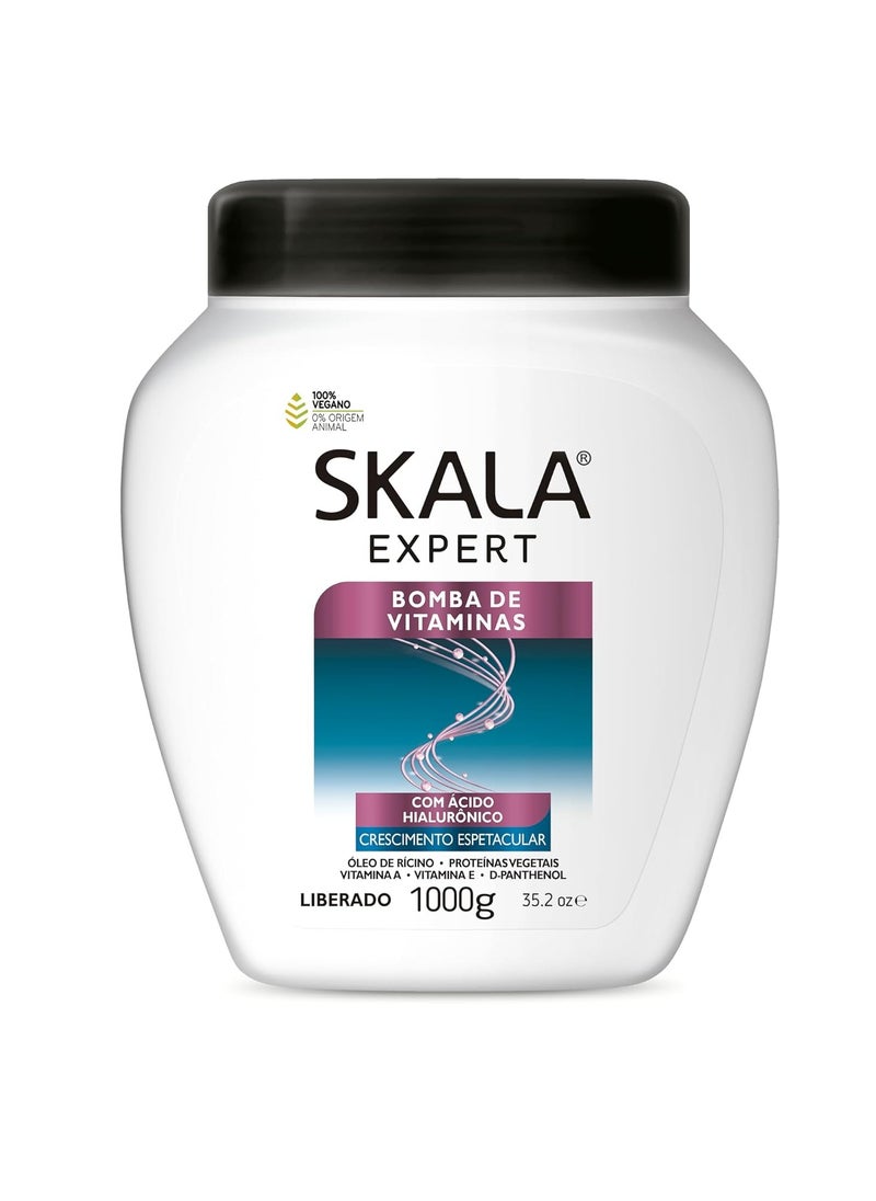 Skala Expert Bomba de Vitaminas, SOS Fortalecimento dos Fios, Brazilian Hair Vitamin Treatment 35.2Oz