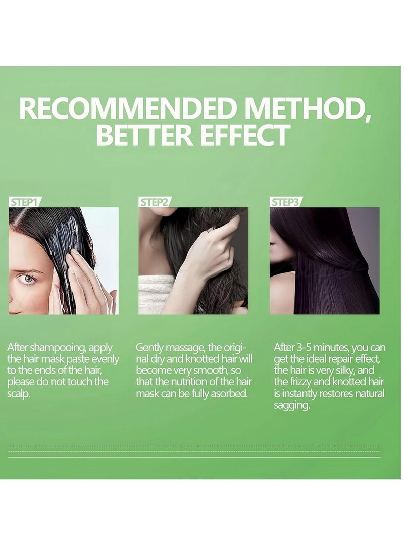 Bremod Leave-in Hair Mask Keratin Hyaluronic ACID Bond Intense Moisturizing Rinse Free Repairs Damaged Hair-Keratin Hair Treatment 3.38Fl oz