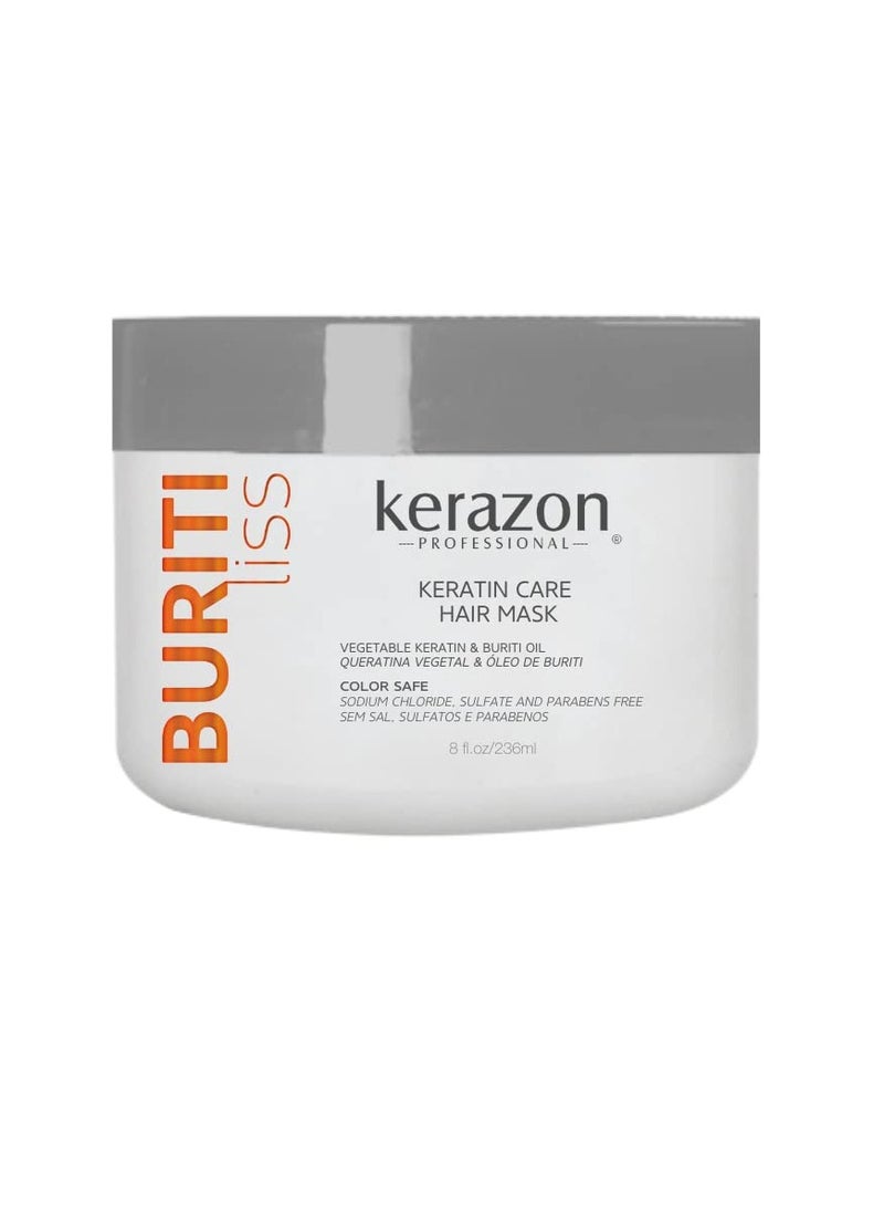 Hair Mask Anti Frizz Keratin Care, Moisturizing, Deep Hydration for Dry Damaged Hair Buriti Liss