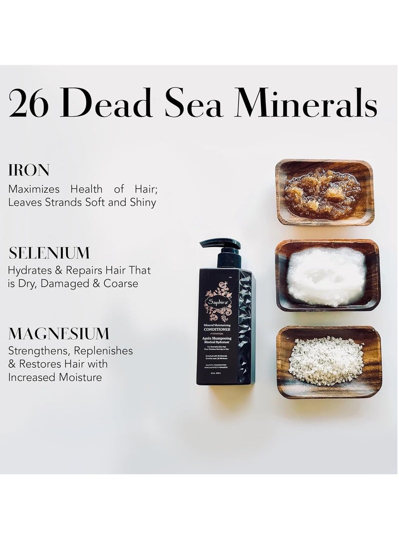 Saphira Mineral Moisturizing Conditioner, Hydrating Deep Conditioner for Dry, Damaged, Bleached and Color-Treated Hair, Sulfate-Free, Paraben-Free, Nourishes and Revitalizes Lifeless Hair