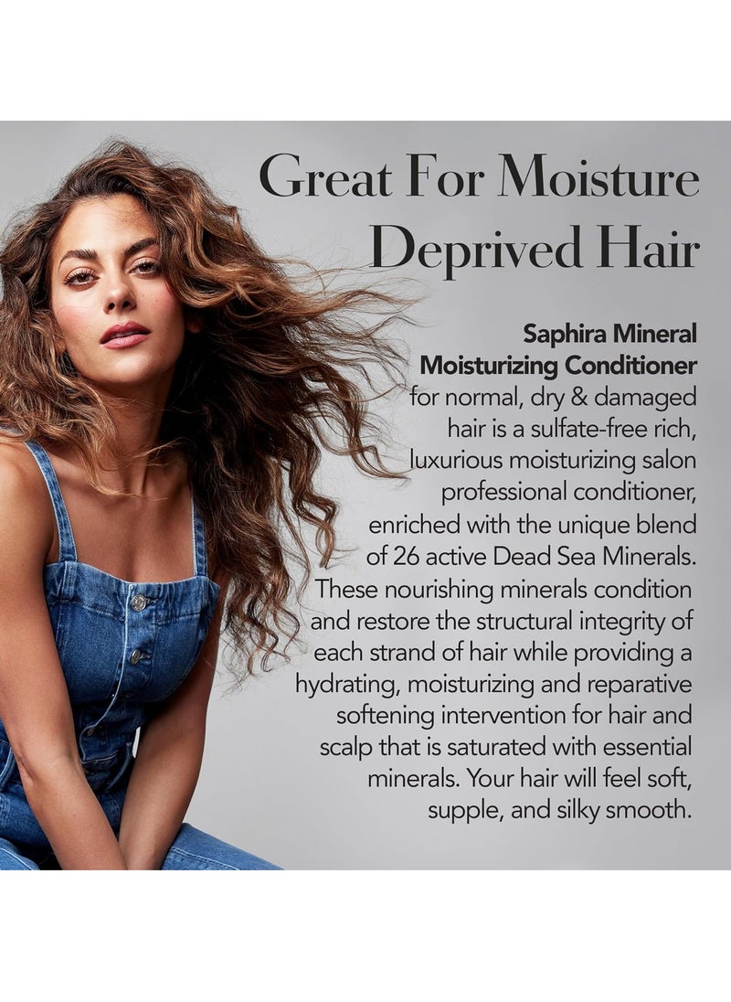 Saphira Mineral Moisturizing Conditioner, Hydrating Deep Conditioner for Dry, Damaged, Bleached and Color-Treated Hair, Sulfate-Free, Paraben-Free, Nourishes and Revitalizes Lifeless Hair