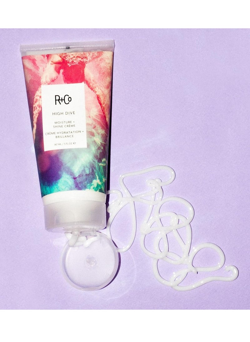 R+Co High Dive Moisture and Shine Crème | Deep Hydration + Softens + Eliminates Frizz | Vegan + Cruelty-Free |