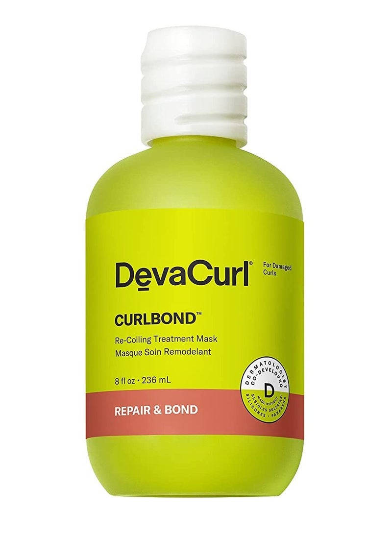 DevaCurl CurlBond Re-Coiling Treatment Mask | Helps Re-Link Broken Bonds | Improves Strength | Protects From Future Damage | All Curl Types