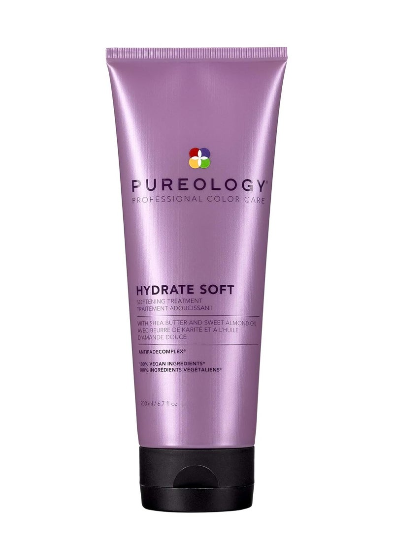 Pureology Hydrate Soft Softening Treatment For Dry, Color-Treated Hair Nourishing Treatment Adds Softness, Sulfate-Free, Vegan, 6.7 Fl. Oz.