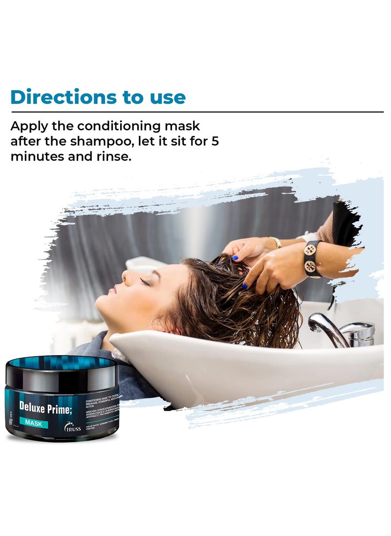 TRUSS Prime Mask - Deep Conditioning Treatment - Creatine & Arginine Plus Hair Repair, Rebuilds Vitality Back to Damaged and Dry Hair - Reduces Fading with Color Fixative (6.35 oz)