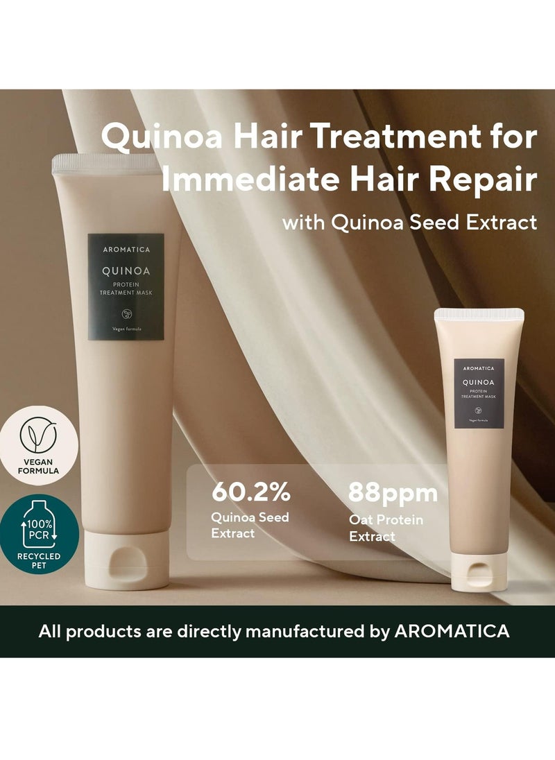 AROMATICA Quinoa Protein Hair Treatment 5.41oz / 160ml, Silicone free, Sulfate Free/Nourish, Moisturizes, and Adds Shine