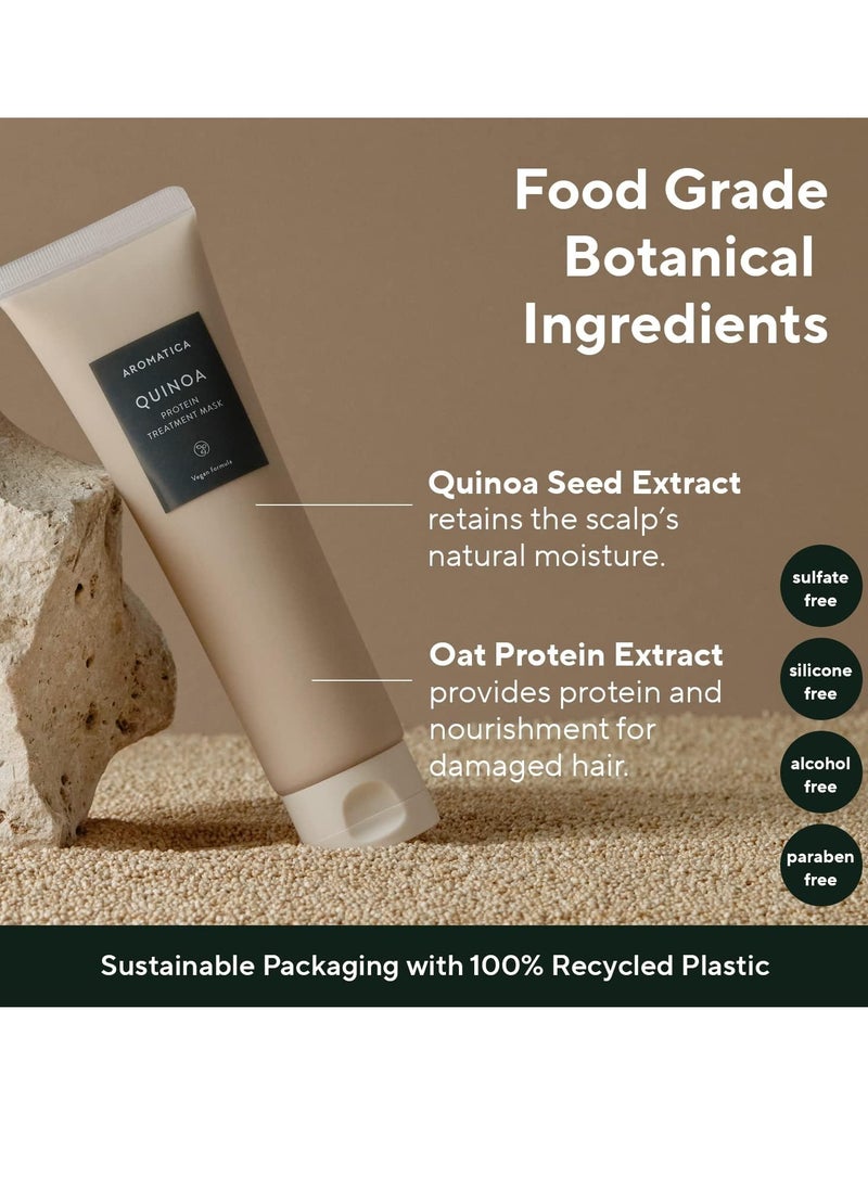 AROMATICA Quinoa Protein Hair Treatment 5.41oz / 160ml, Silicone free, Sulfate Free/Nourish, Moisturizes, and Adds Shine