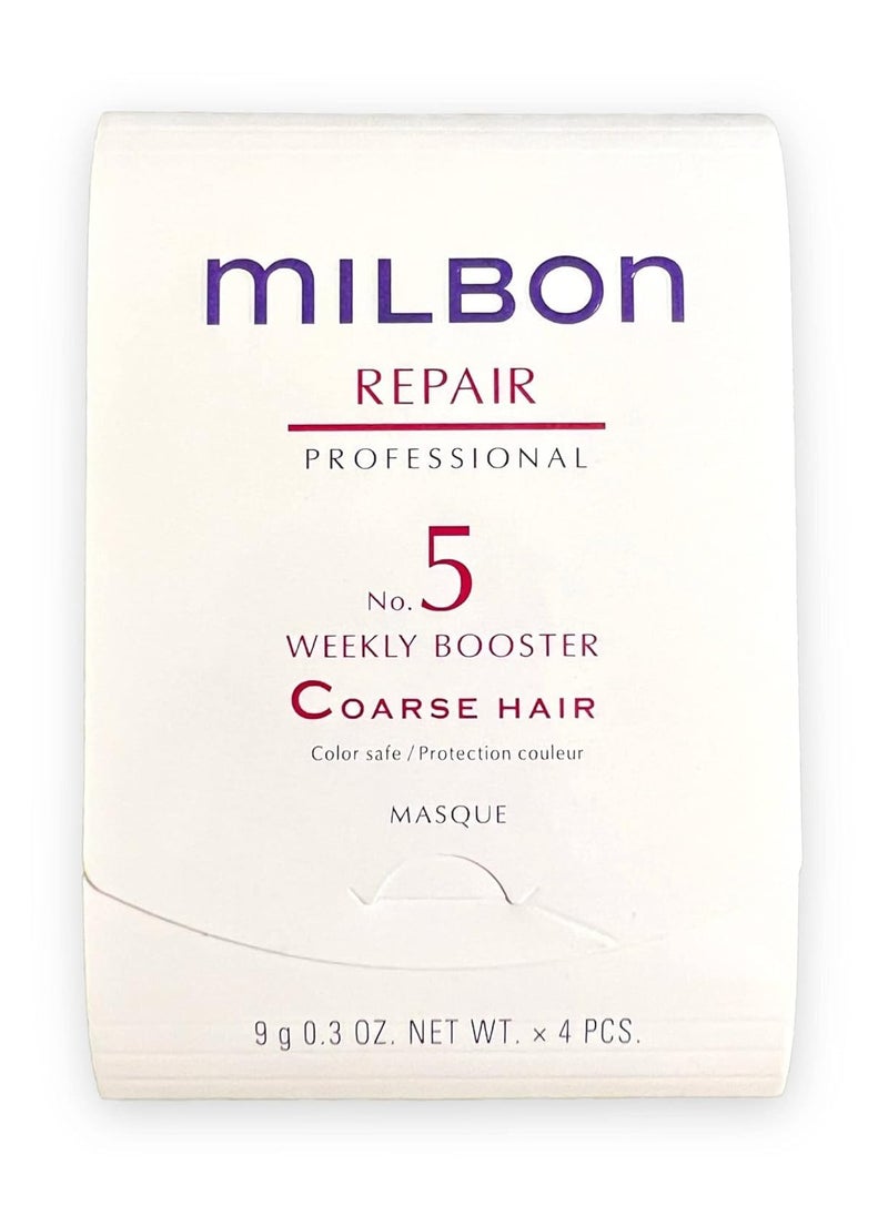 Milbon Repair No. 5 Weekly Booster - For Coarse Hair 4 x 0.3 Fl. Oz.