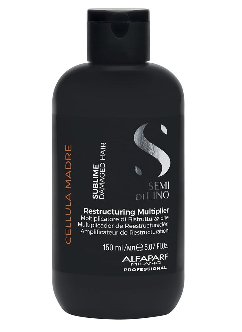 Alfaparf Milano Semi di Lino Sublime Cellula Madre Restructuring Multiplier for Damaged Hair - Repairs and Reconstructs for Healthy Hair - Protects and Enhances Cosmetic Color - (5.07 fl. oz.)