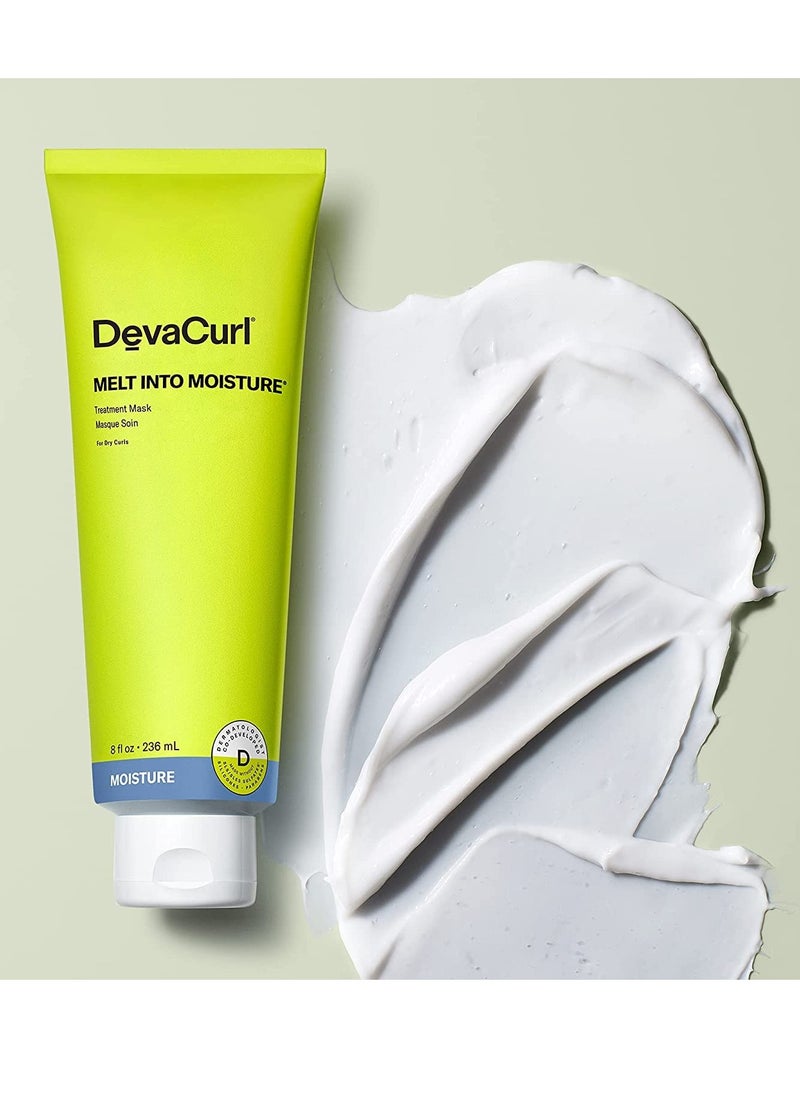 DevaCurl Melt Into Moisture Treatment Mask | Reduces Tangles | Leaves Curls Silky-Soft and Shiny