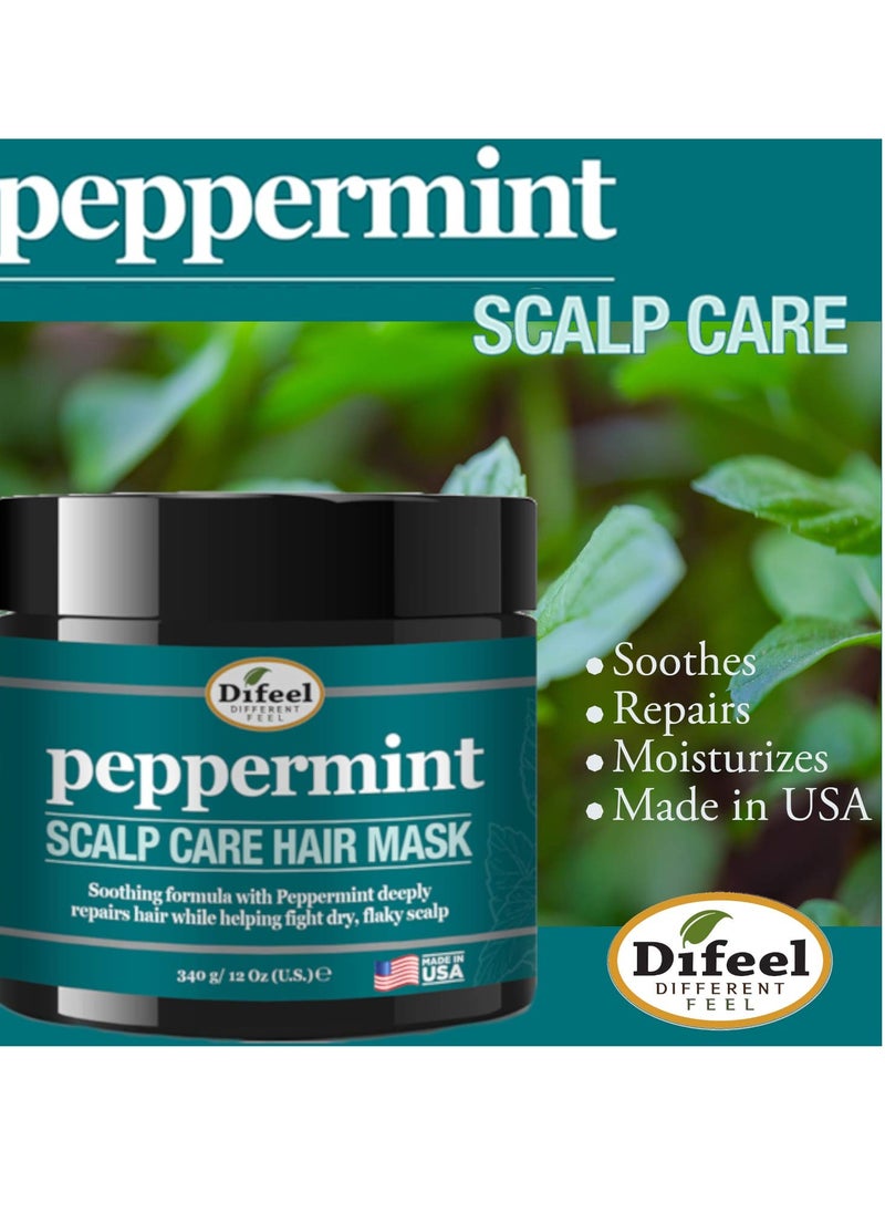 Difeel Peppermint Scalp Care Hair Mask 12 oz.