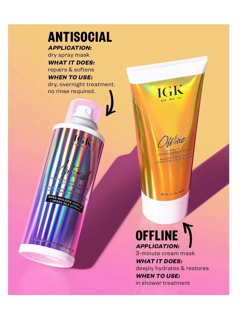 IGK Offline 3-Minute Hydration Hair Mask 198 ml / 6.7 oz