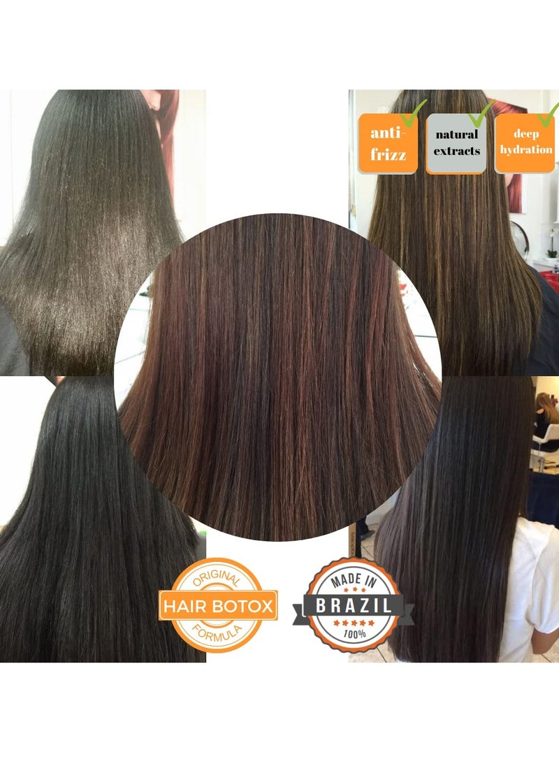 Brazilian Hair BTX Treatment Mask 8oz 236ml provides repair for damaged, dry, smoothing, deep conditioning and hydration, nutrition, shine, softness, volume control and smoothness.