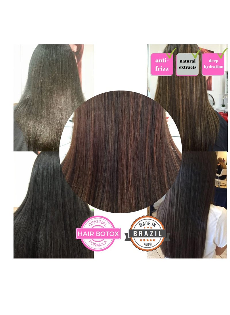 Intensive Brazilian Hair BTX Treatment 8oz 236ml For All Hair Types, Thermal Activated Hair Mask Damaged Hair and Long Lasting Volume And Frizz Control. Packaging may vary.