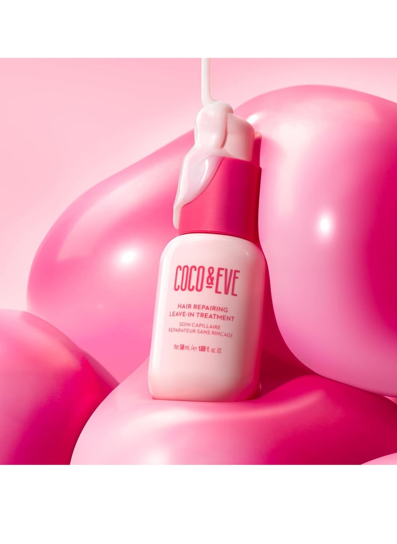 Coco & Eve Hair Repairing Leave-in Treatment for Damaged, Color Treated, Brittle Hair. With Hyaluronic Acid, Ceramide. Strengthens, Deeply Repairs Breakage, Split Ends. For all Hair Types (1.69 Fl Oz)