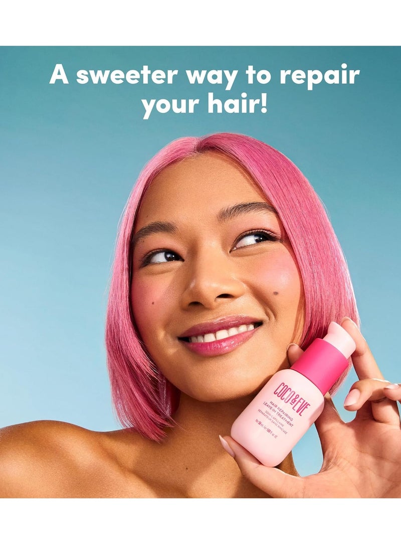 Coco & Eve Hair Repairing Leave-in Treatment for Damaged, Color Treated, Brittle Hair. With Hyaluronic Acid, Ceramide. Strengthens, Deeply Repairs Breakage, Split Ends. For all Hair Types (1.69 Fl Oz)