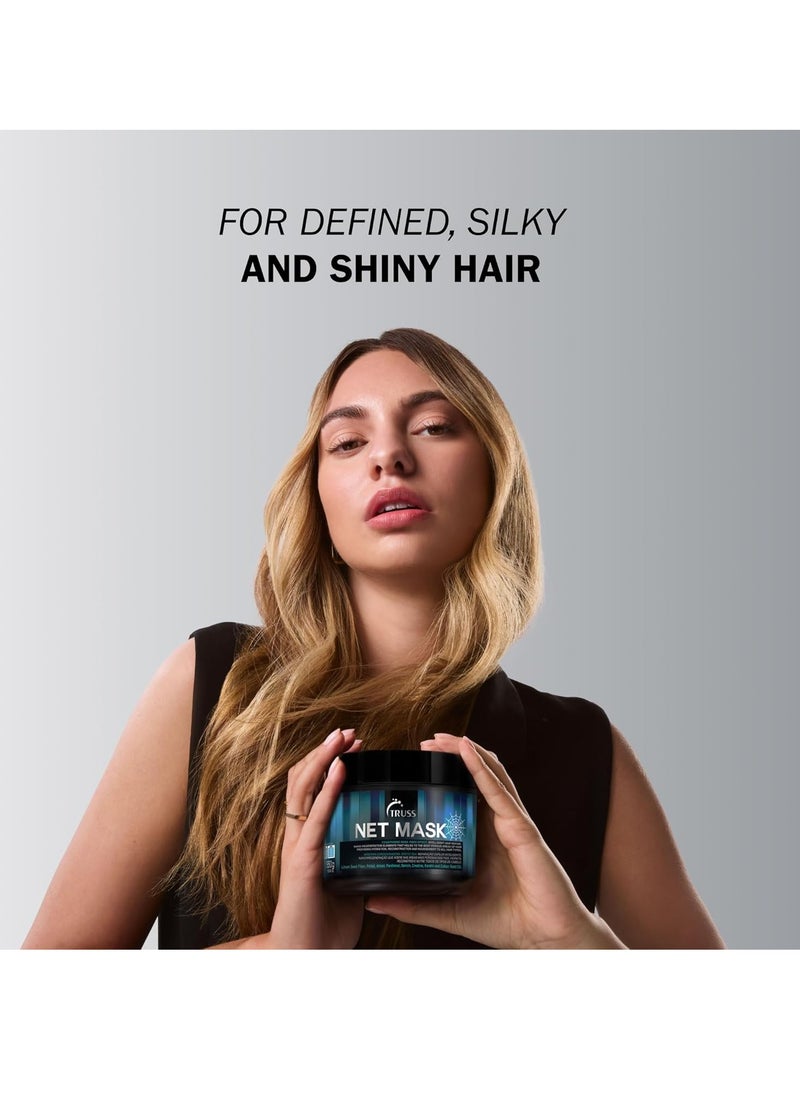 TRUSS Net Hair Mask - Deep Conditioning Treatment + Hair Repair Mask for Curly Hair - Detangle + Hydrate Curls while Soothing Damage - Anti Frizz + Humidity Blocking (15.87 oz)