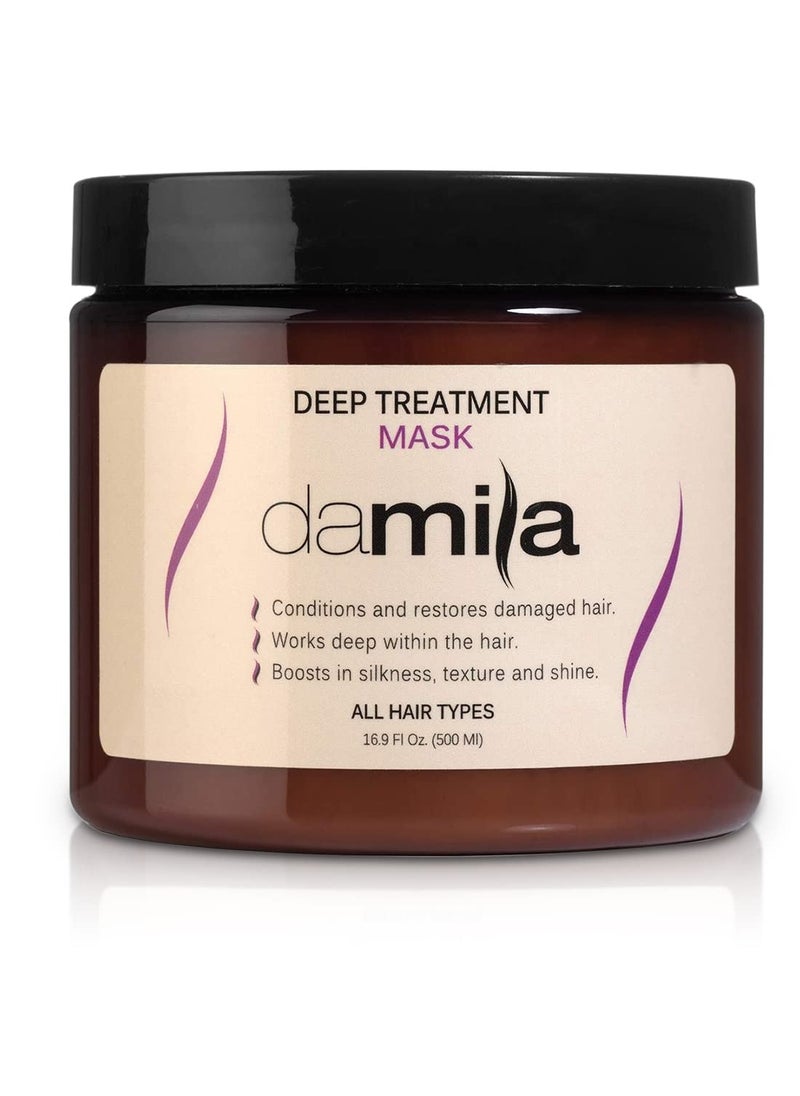 Keratin Hair Mask - Deep Conditioning for Dry, Damaged, Curly, Frizzy Hair - Repairs Split Ends, Restores Silkiness and Shine - 16.9 Fl. Oz