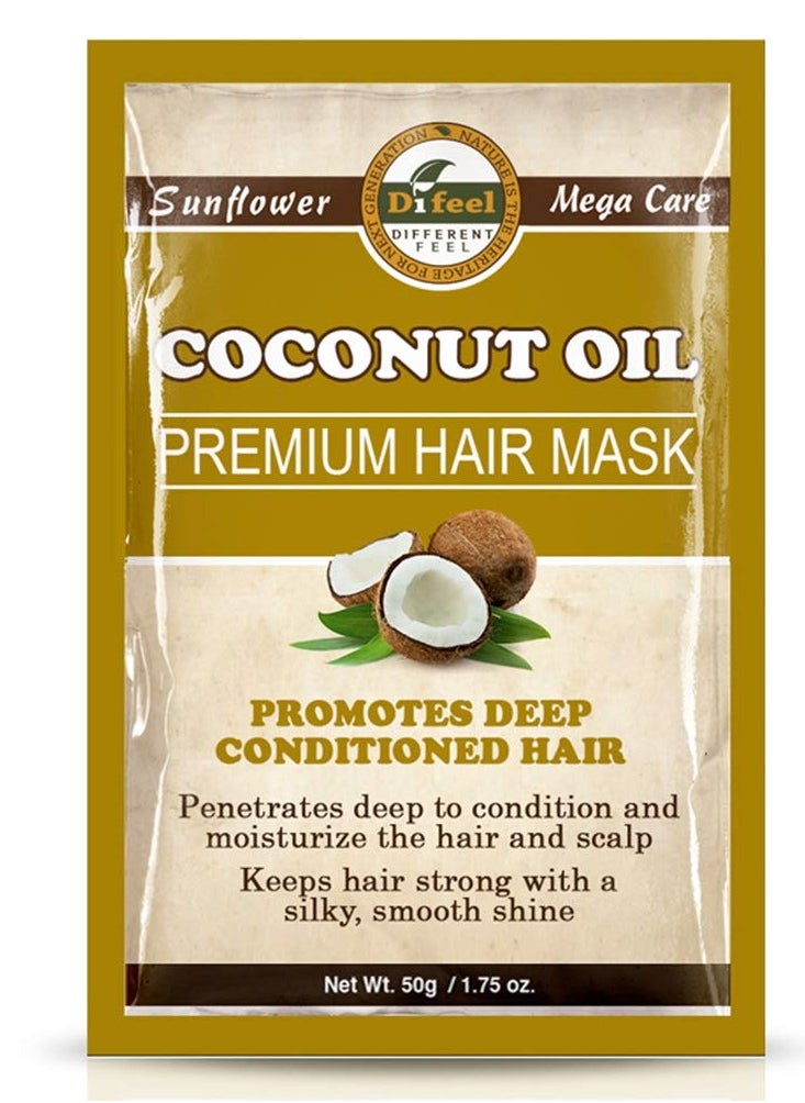 Difeel Premium Deep Conditioning Hair Mask - Coconut Oil 1.75 ounce (6-Pack)