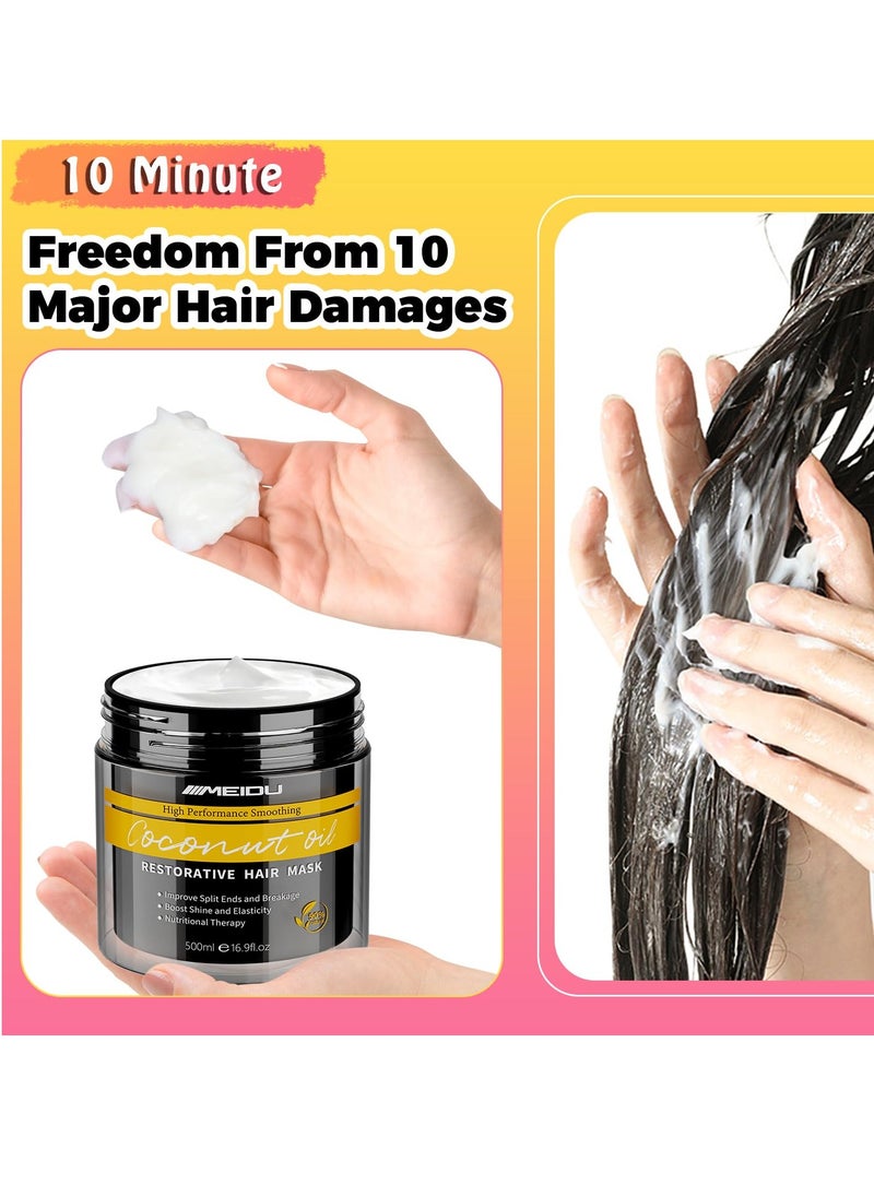 MEIDU Hair Mask for Damaged Hair,Keratin Hair Treatment for Color Treated Hair Deep Conditioner,Mascarilla Para El Cabello for Dry/Frizzy Hair.Moisturizer and Adds Shine.Hair Care for Curly Hair.