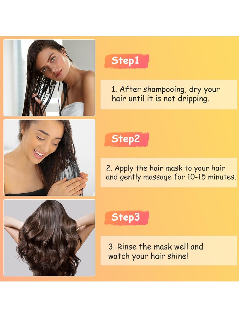 MEIDU Hair Mask for Damaged Hair,Keratin Hair Treatment for Color Treated Hair Deep Conditioner,Mascarilla Para El Cabello for Dry/Frizzy Hair.Moisturizer and Adds Shine.Hair Care for Curly Hair.
